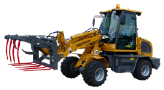 Radlader 1000 kg Hubkraft - Ferrum DM308 x 4 // ZL08-H von links 225px