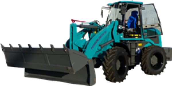 Günstige Baumaschinen - Radlader Ferrum DM732 x4 3,2Tonnen Hubkraft mit Klappschaufel 225px