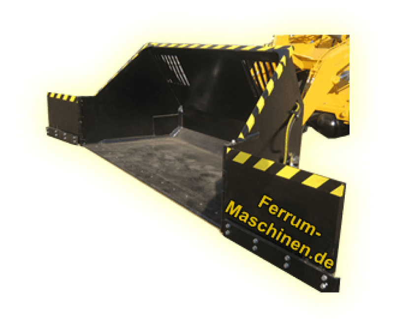 große Schneeschaufel mit hydraulischen Toren für Hoflader / Radlader von Ferrum Maschinen