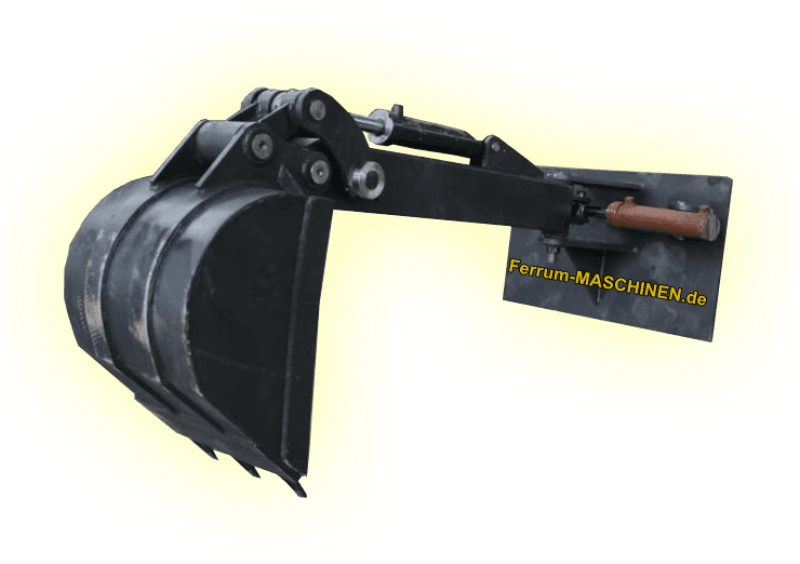 schwenkbarer Löffelbagger für Hoflader / Radlader von Ferrum Maschinen
